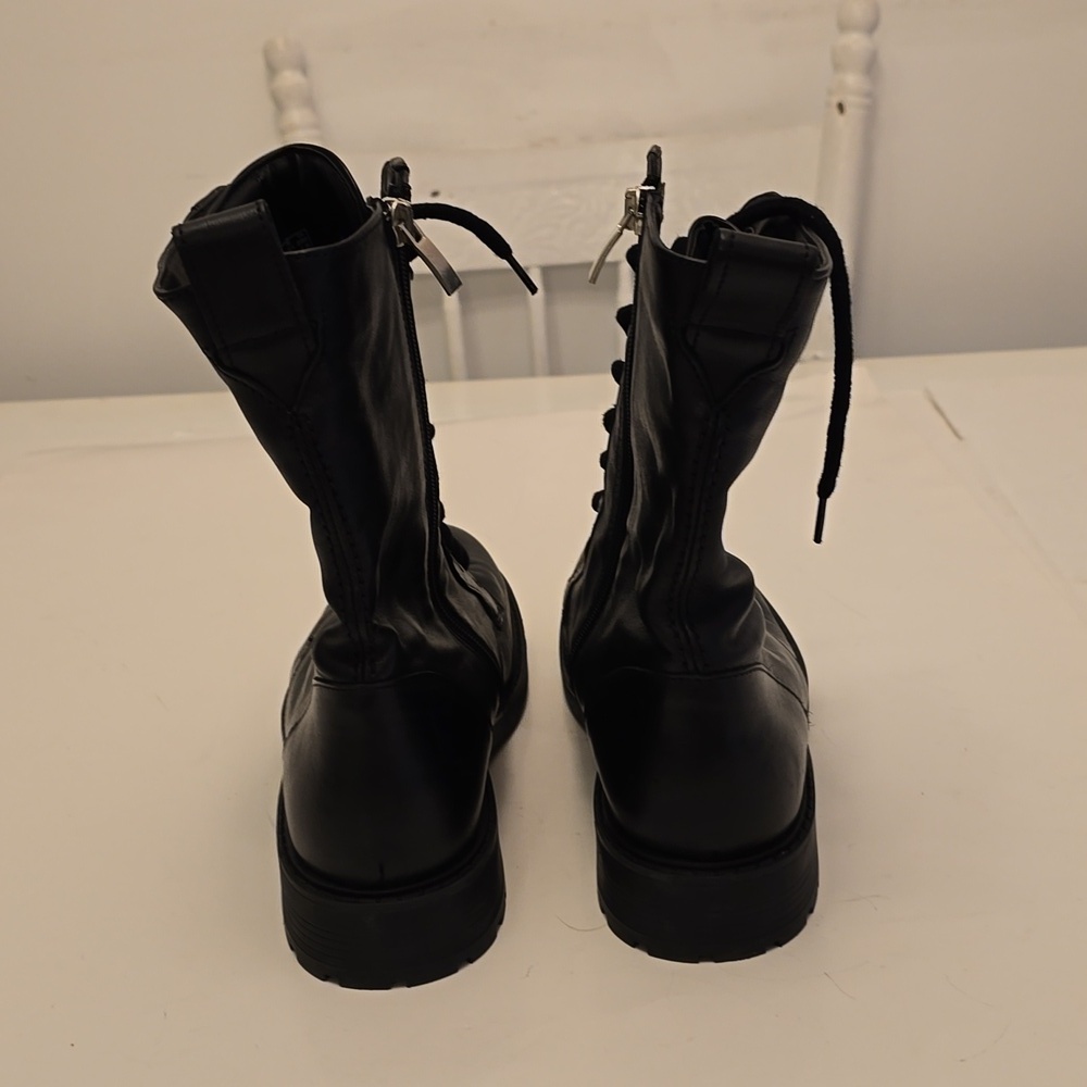 Clarks Women's Orinico Style Lace Up Zipper Black Leather Boots Size 10 M - Picture 7 of 17